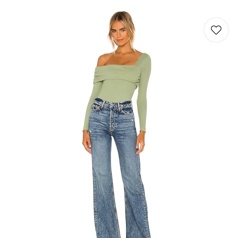 One Shoulder Bodysuit in Mint Green - Picture 4 of 4